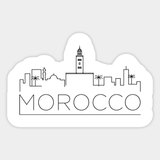 Morocco Minimal Skyline Sticker